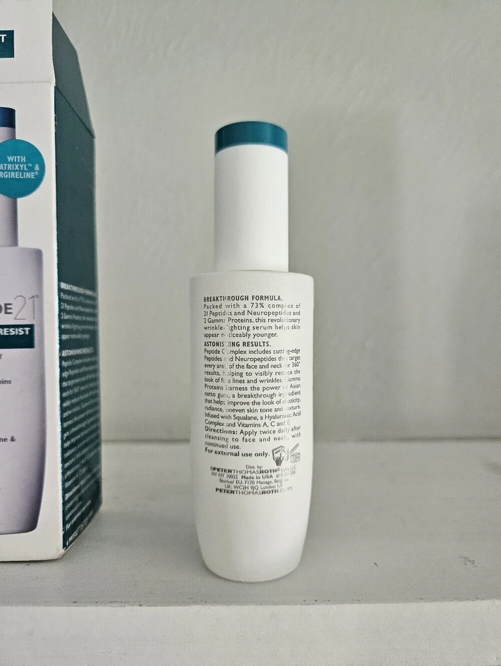 New In Box- PTR Peter Thomas Roth Peptide21 Wrinkle Resist Serum 1 Ounce